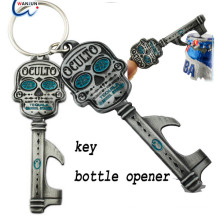 Customized church key shaped metal bottle opener promotional